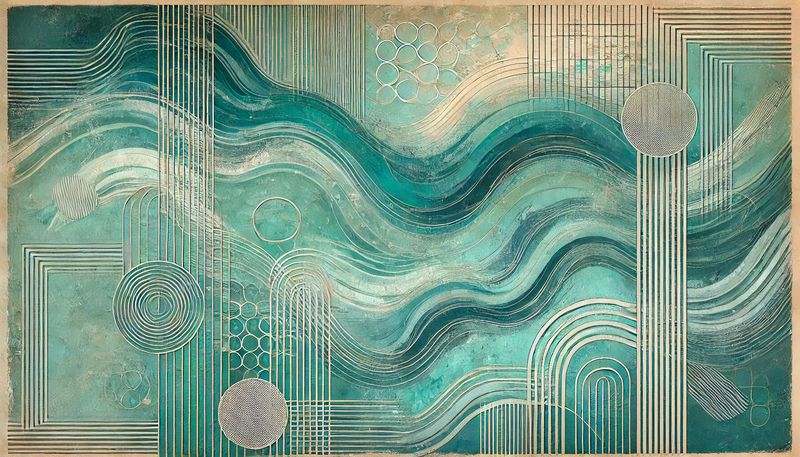 Atlantean oversized wall art on stretched canvas