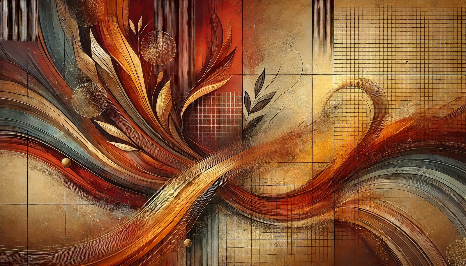 Autumn Fire oversized wall art on stretched canvas