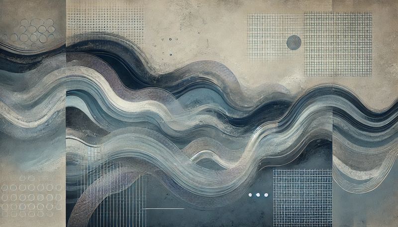 Broken Waves oversized wall art on stretched canvas