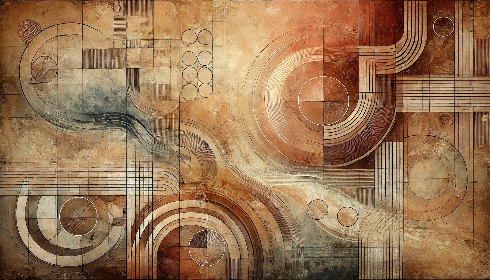 Clay Gears oversized wall art on stretched canvas