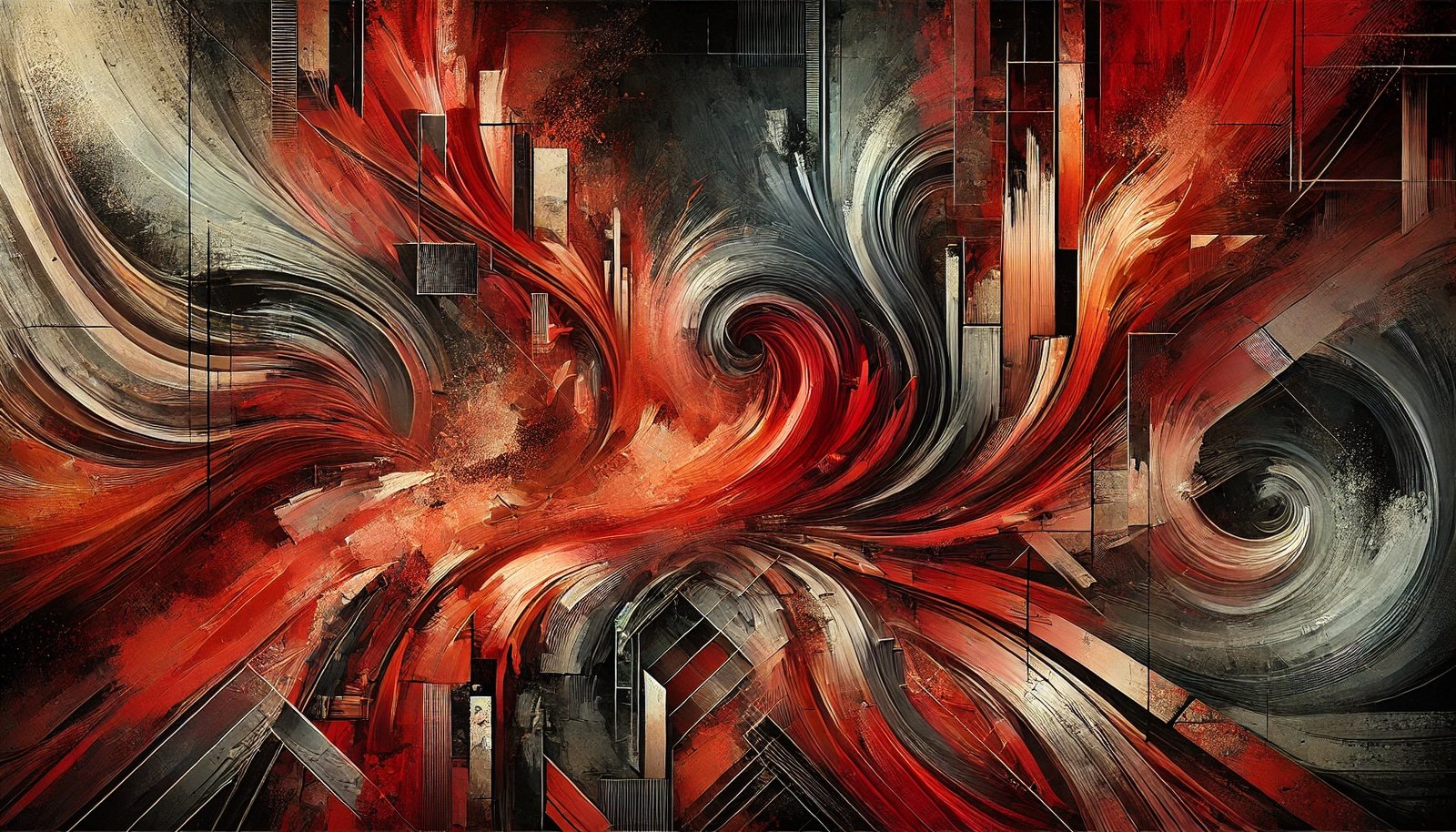 Deep Inferno oversized wall art on stretched canvas