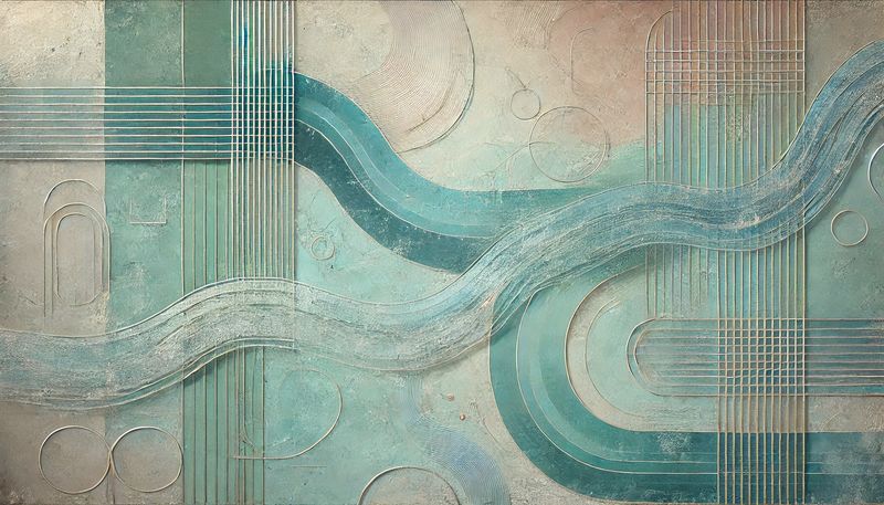 Euphrates oversized wall art on stretched canvas