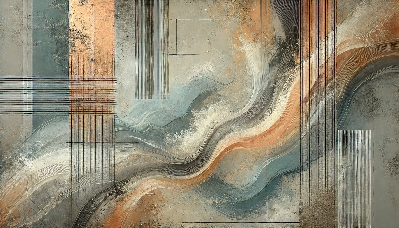 Matte Sherbert oversized wall art on stretched canvas