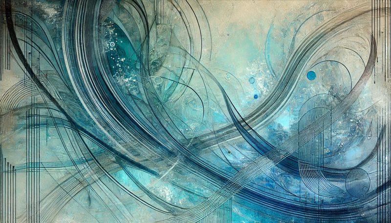 Seaweed oversized wall art on stretched canvas