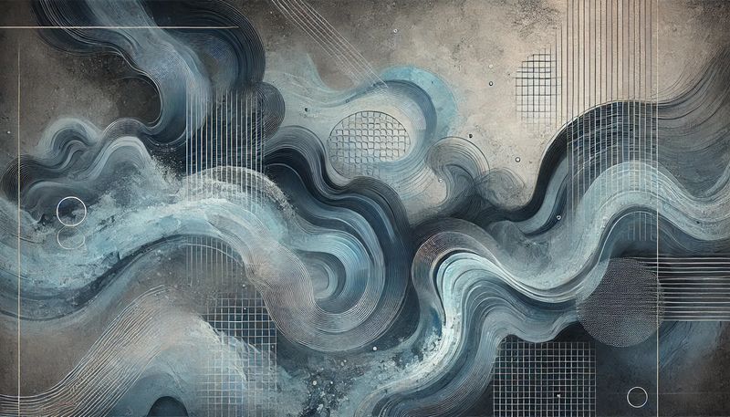 Underground Rivers oversized wall art on stretched canvas